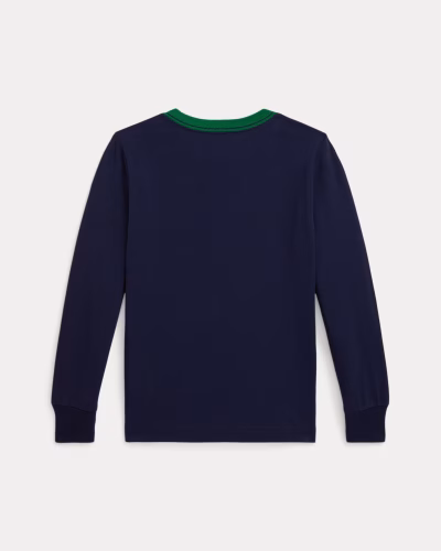 Logo Cotton Long-Sleeve Tee Toddler/Kids Boys - Refined Navy #100063099 - Image 2