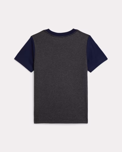 Logo Color-Blocked Cotton Tee Baby/Toddler/Kids Boys - Windsor Heather Multi #100063026 - Image 2