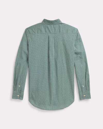 Gingham Cotton Poplin Shirt TODDLER/KID BOYS - New Forest/White #100063529 - Image 2