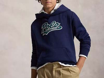 Logo Fleece Hoodie TODDLER/KID BOYS - Refined Navy/Green #100063373