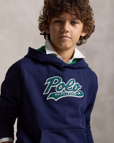 Logo Fleece Hoodie TODDLER/KID BOYS - Refined Navy/Green #100063373 - Image 2