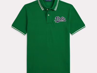 Logo Cotton Mesh Polo Shirt TODDLER/KID BOYS-Athletic Green