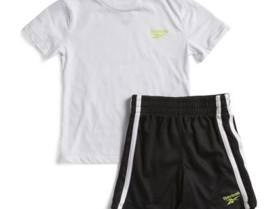 REEBOK Little Boys 2pc Tee And Shorts Set-White#1001041754