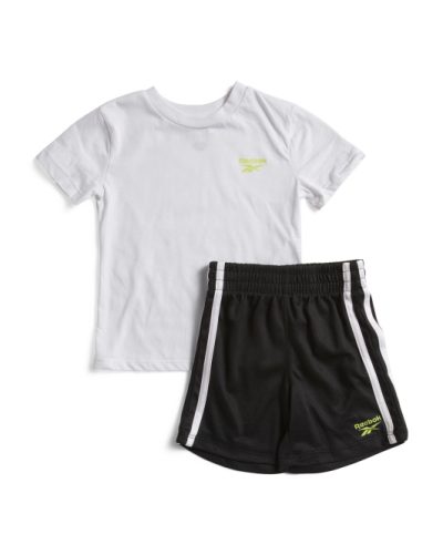 REEBOK Little Boys 2pc Tee And Shorts Set-White#1001041754 - Image 1