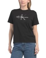 CALVIN KLEIN JEANS Short Sleeve Slim Classic Logo Tee-black#1001029578