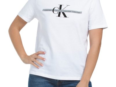 CALVIN KLEIN JEANS Short Sleeve Classic Logo Tee-white#1001029580