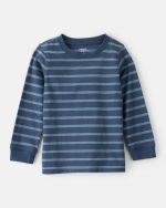 Toddler Boy Striped Long-Sleeve Tee-Navy