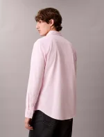Solid Oxford Classic Button-Down Shirt-Pearly Pink - Image 2