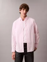 Solid Oxford Classic Button-Down Shirt-Pearly Pink