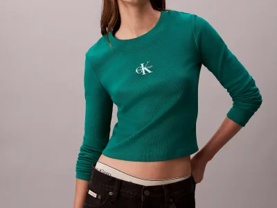 Monologo Long Sleeve Baby Tee-Islander