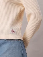 Waffle Knit T-Shirt-Shortbread - Image 2