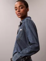 Classic Denim Button-Down Shirt-Blue Wharf - Image 2
