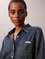 Classic Denim Button-Down Shirt-Blue Wharf - Image 4