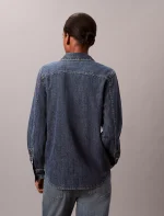 Classic Denim Button-Down Shirt-Blue Wharf - Image 3