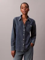 Classic Denim Button-Down Shirt-Blue Wharf
