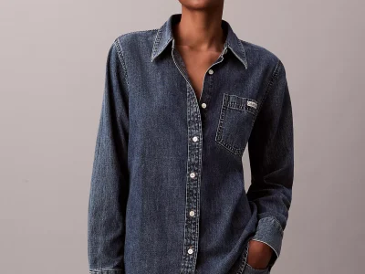Classic Denim Button-Down Shirt-Blue Wharf