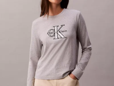 Monologo Long Sleeve Tee-Grey Heather