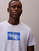 Distressed Monogram Classic T-Shirt-Casual Blue - Image 2