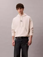 Monologo Premium Fleece Hoodie-Chalk