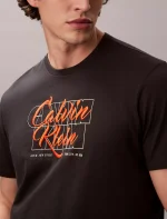 Layered Script Logo Graphic Classic T-Shirt-Pirate Black - Image 3