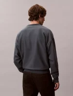 Premium Terry Monologo Relaxed Sweatshirt-Harlem Night Blue - Image 2