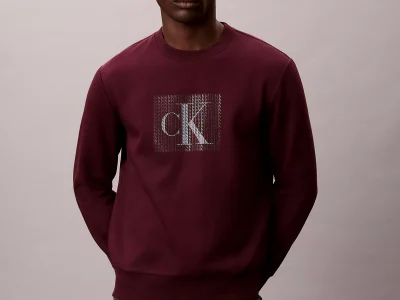 Fleece Layered Monogram Graphic Sweatshirt-Wine Tasting