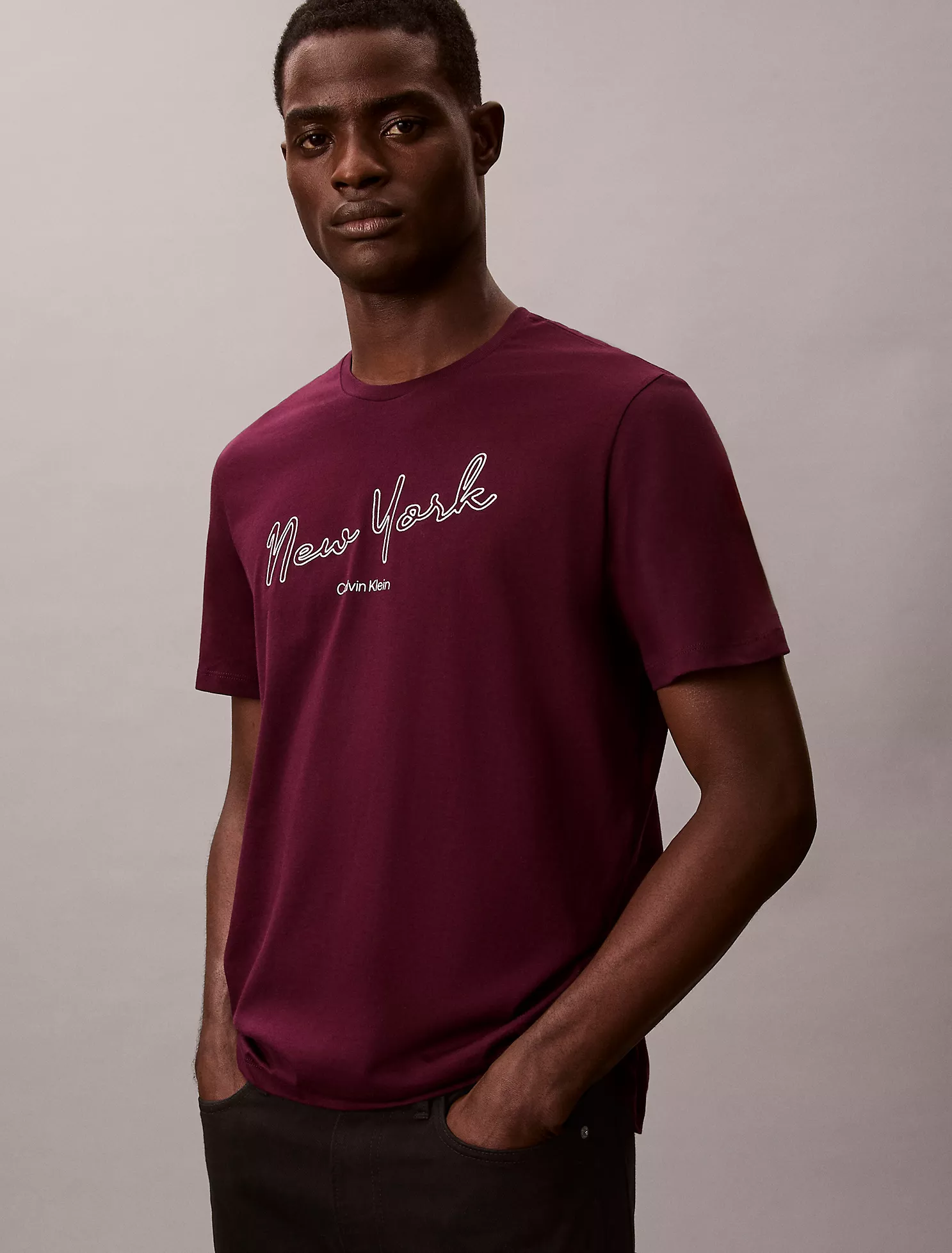 4RE876G_5FL_main New York Logo Graphic Classic T-Shirt-Passion Plum - Image 1