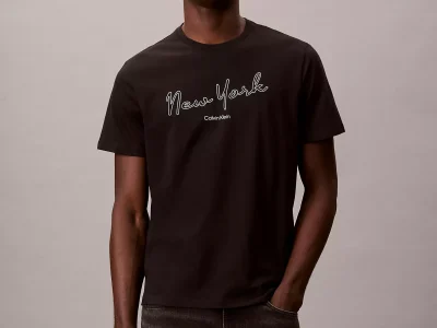 New York Logo Graphic Classic T-Shirt-Black