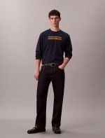 Line Logo Graphic Relaxed T-Shirt-Dark Sapphire - Image 2