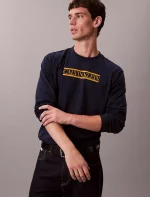 Line Logo Graphic Relaxed T-Shirt-Dark Sapphire - Image 3