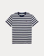Classic Fit Striped Jersey T-Shirt-White/Cruise Navy - Image 2