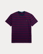 Classic Fit Striped Jersey T-Shirt-Classic Wine/Cruise Navy - Image 3
