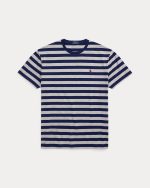 Classic Fit Striped Jersey T-Shirt-Andover Heather/Navy - Image 2
