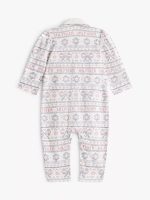 Babies' Fair Isle Logo Coverall-Ecru - Image 2
