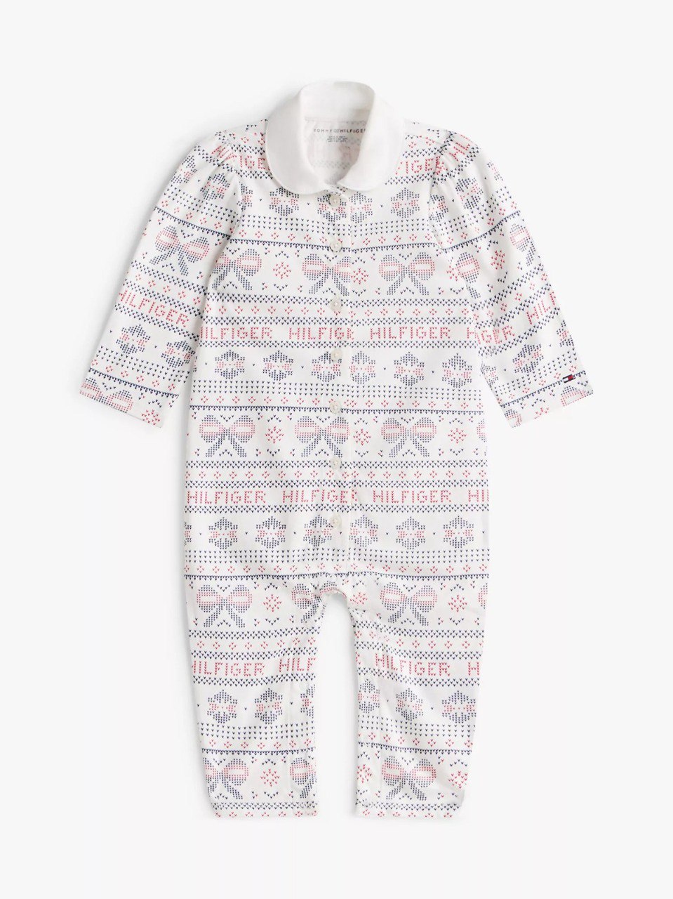 6091597617260334278 Babies' Fair Isle Logo Coverall-Ecru - Image 1