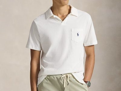 Standard Fit Cotton-Linen Polo Shirt-Nevis