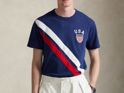 Standard Fit Jersey Graphic T-Shirt-Dark Cobalt