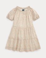 Floral Tiered Cotton Batiste Dress TODDLER GIRLS-Carolan Floral Nevis Pink