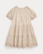 Floral Tiered Cotton Batiste Dress TODDLER GIRLS-Carolan Floral Nevis Pink - Image 2