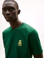 Smooth Cotton Interlock Crest T-Shirt-Ornamental Green - Image 2
