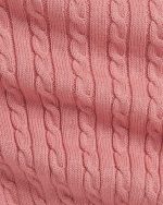 Mini-Cable Cotton Cardigan Baby Girls-Faded Peony - Image 3