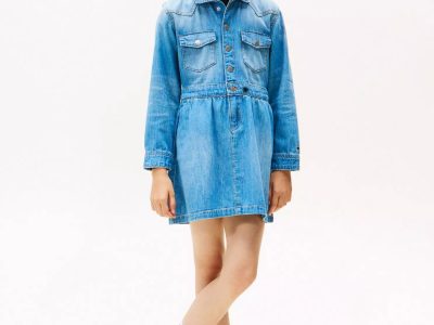 Kids' Denim Dress-Medium Denim