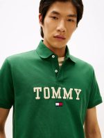 Regular Fit Monotype Tommy Logo Polo-Ornamental Green - Image 3