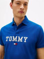 Regular Fit Monotype Tommy Logo Polo-Deep Indigo - Image 2
