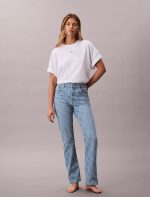 High Rise Straight Jeans-Broad Light(regular)