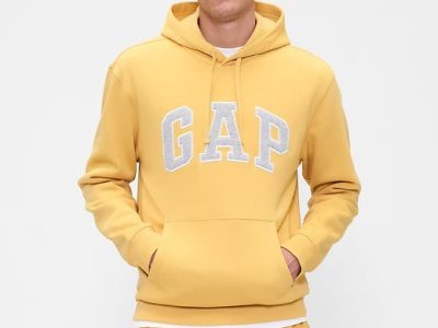 Relaxed Gap Logo Hoodie-French Almond Yellow