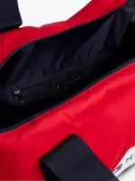 Tommy Logo Colorblock Canvas Duffle Bag-Navy / Red / White - Image 4