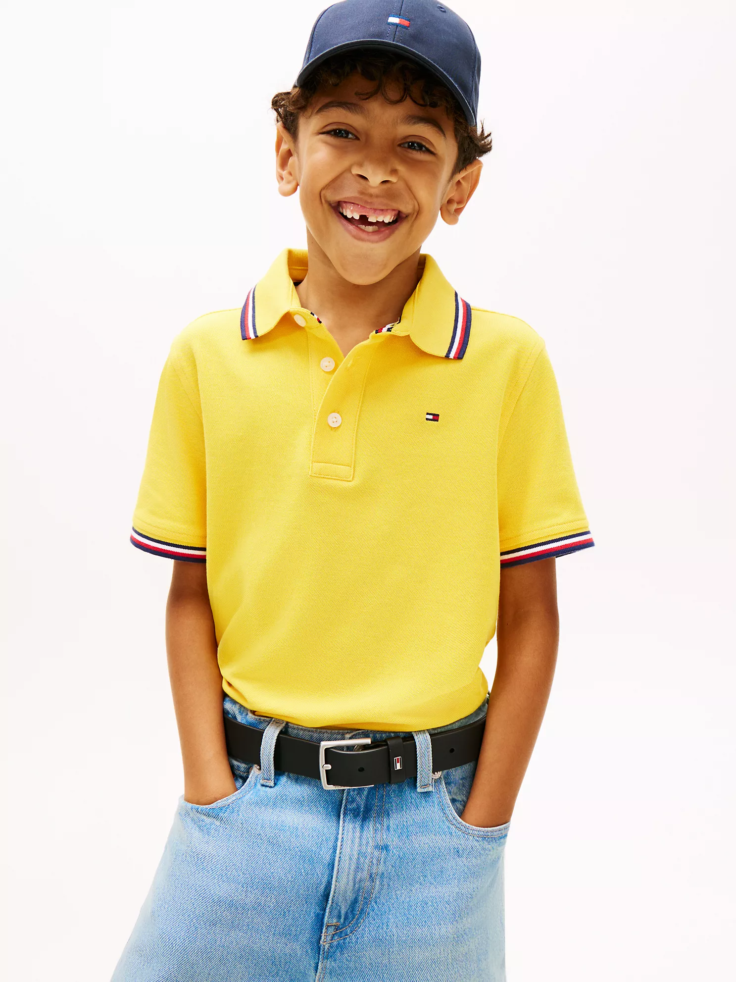 71J4428_ZFS_main Kids' Tommy Wicking Polo-Pollen - Image 1