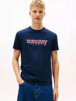Tommy Jeans Embroidered Logo T-Shirt-Dark Navy