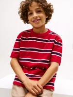 Kids' Stripe T-Shirt-Medium Red Multi Stripe - Image 3